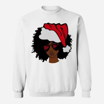 American African Christmas Santa Claus Sweatshirt Sweatshirt | Crazezy UK