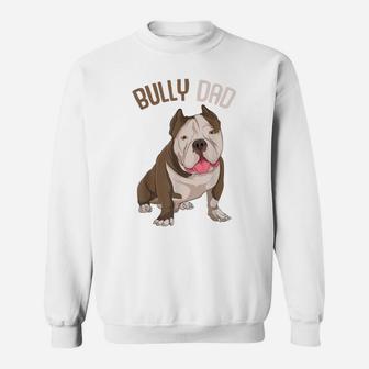 American Bully Dad Dog Owner Funny Men Sweatshirt | Crazezy