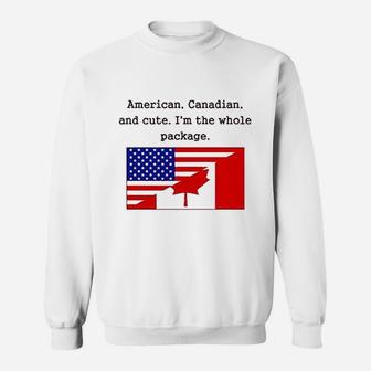 American Canadian Flag Sweatshirt - Thegiftio UK