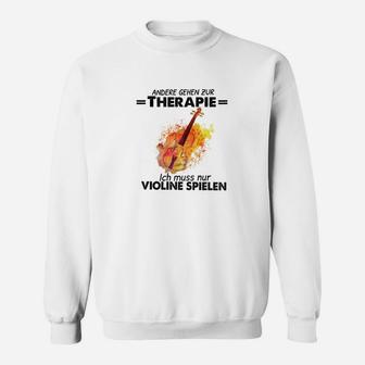 Andere Gehen Zur Therapie Violin Sweatshirt - Seseable