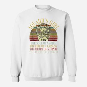 Aquarius Girl January & February Birthday Funny Gift Women Sweatshirt | Crazezy