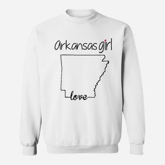 Arkansas Girl I Love Arkansas Home Cute Arkansas Sweatshirt - Thegiftio UK