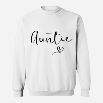 Auntie Gift For Christmas Women Aunt Pregnancy Announcement Sweatshirt Sweatshirt | Crazezy