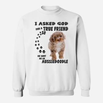 Aussiedoodle Quote Mom, Aussiepoo Dad, Cute Aussiepoodle Dog Sweatshirt | Crazezy CA