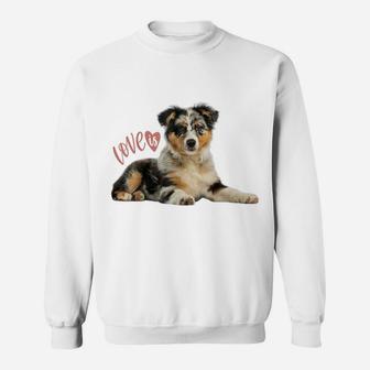 Australian Shepherd Shirt Aussie Mom Dad Love Dog Pet Tee Sweatshirt | Crazezy
