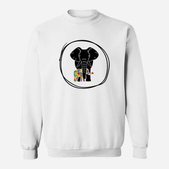 Autism Awareness Elephant 2 Sweatshirt - Thegiftio UK