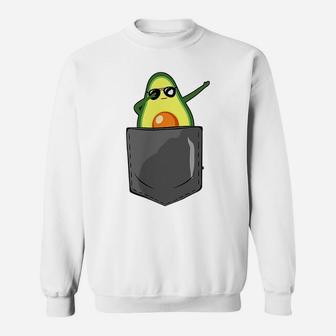Avocado Pocket Funny Dabbing Avocado In Pocket Sweatshirt | Crazezy CA