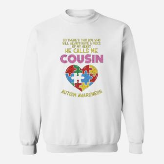 Awareness Cousin Piece Of My Heart Boy Girl Sweatshirt | Crazezy UK