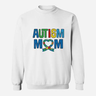 Awareness Mom Puzzle Ribbon Sweatshirt | Crazezy