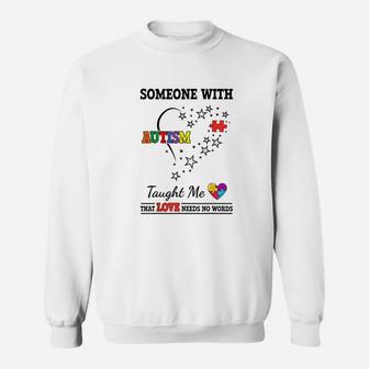 Awareness Support Autistic Gift For Mom Dad Sweatshirt | Crazezy