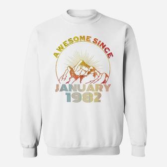 Awesome Since January 1982 39 Years Old 39Th Birthday Sweatshirt | Crazezy UK