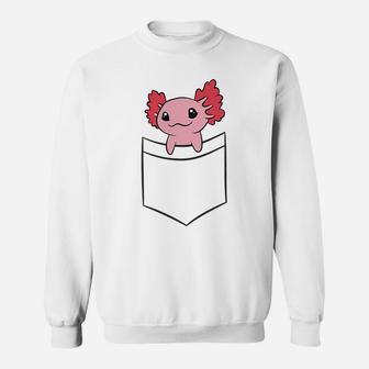 Axolotl In The Pocket Cute Baby Axolotl Sweatshirt | Crazezy