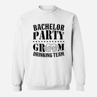 Bachelor Party Groom Drinking Team Sweatshirt - Thegiftio UK