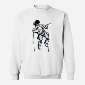 Banjo Spaceman Astronaut Minimalist Space Bluegrass Retro Sweatshirt - Thegiftio UK