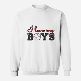 Baseball Mom I Love My Boys Sweatshirt | Crazezy AU