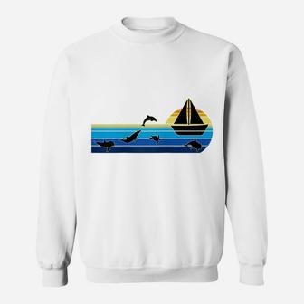 Beautiful Sunrise Sailboat - Sailing Raglan Baseball Tee Sweatshirt | Crazezy