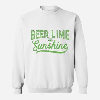 Beer Lime And Sunshin Tshirt Funny Cinco De Mayo Summer Bbq Sweatshirt | Crazezy AU