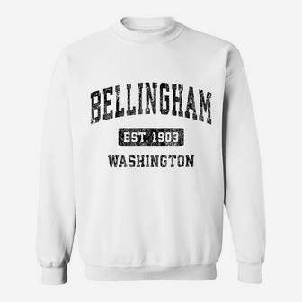 Bellingham Washington Wa Vintage Sports Design Black Design Sweatshirt | Crazezy UK