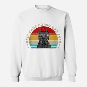 Best Cane Corso Dad Ever Father Day Retro Vintage Sweatshirt | Crazezy