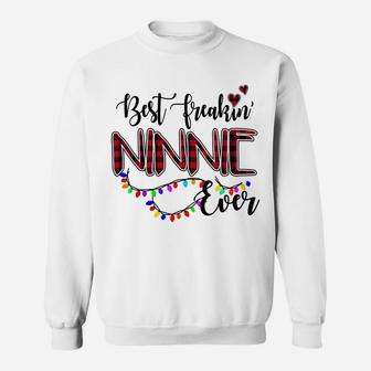 Best Freakin' Ninnie Ever Christmas - Grandma Gift Sweatshirt | Crazezy UK