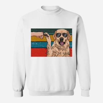 Best Golden Retriever Dad Ever Dog Dad Fist Bump Sweatshirt Sweatshirt | Crazezy CA