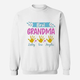 Best Grandma With Grandkids Names Mothers Day Cute Nana Gigi Sweatshirt | Crazezy DE