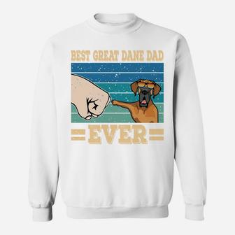 Best Great Dane Dad Funny Dog Sunglasses Vintage Great Dane Sweatshirt Sweatshirt | Crazezy