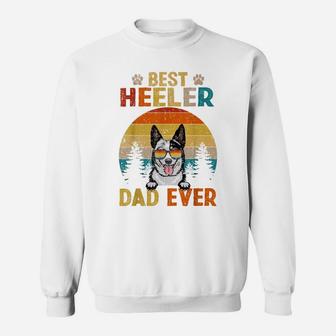 Best Heeler Dad Ever Vintage Dog Lover Sweatshirt | Crazezy AU