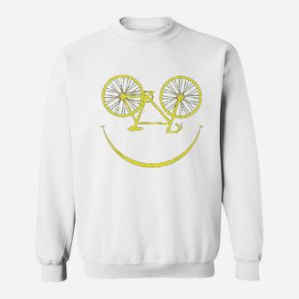 Bicycle Smiley Face Smiling Smile Cycling Bike Sweatshirt | Crazezy AU