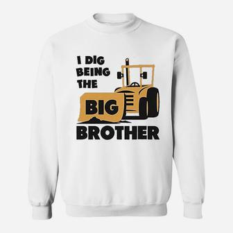 Big Brother Gift For Tractor Loving Boys Siblings Toddler Infant Kids Sweatshirt - Thegiftio UK