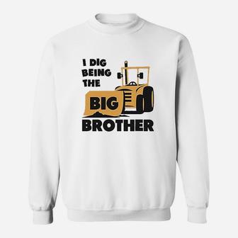 Big Brother Gift For Tractor Sweatshirt | Crazezy