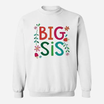 Big Sis Girls Cute Sister Announcement Gift Sweatshirt | Crazezy DE