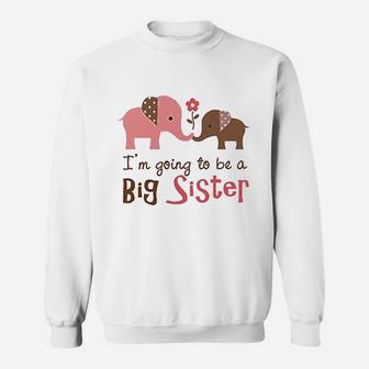 Big Sister To Be Mod Elephant Baby Sweatshirt | Crazezy CA