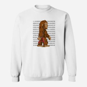 Bigfoot Sasquatch Happy Pi Day Funny Love Math Gift Sweatshirt - Thegiftio UK