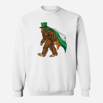 Bigfoot St Patricks Day Boys Leprechaun Irish Flag Sweatshirt - Thegiftio UK