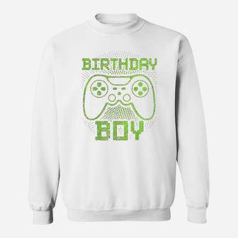 Birthday Boy Video Game Controller Birthday Gamer Gift Boys Sweatshirt | Crazezy AU