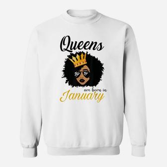 Birthday Queens January Shirts For Women African American Sweatshirt | Crazezy DE