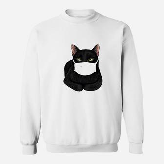Black Cat Face Sweatshirt | Crazezy
