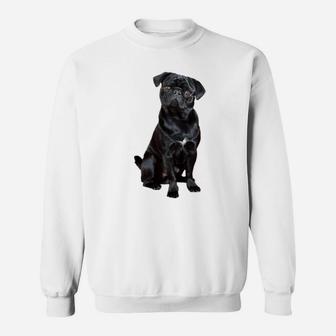 Black Pug Dog For Dog Mom Dad Funny Cute Black Pug Sweatshirt | Crazezy