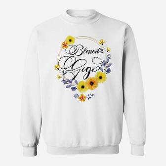 Blessed Gigi Shirt For Women Beautiful Flower Floral Sweatshirt | Crazezy UK