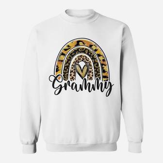 Blessed Grammy Funny Leopard Boho Rainbow Grammy Life Sweatshirt | Crazezy