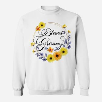 Blessed Granny Shirt For Women Beautiful Flower Floral Sweatshirt | Crazezy DE