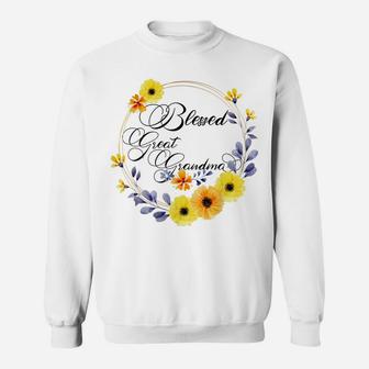 Blessed Great Grandma Shirt For Women Beautiful Flower Sweatshirt | Crazezy DE