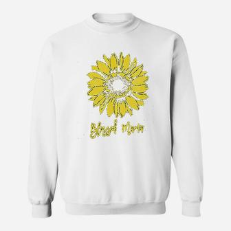 Blessed Mama For Women Sunflower Graphic Sweatshirt | Crazezy