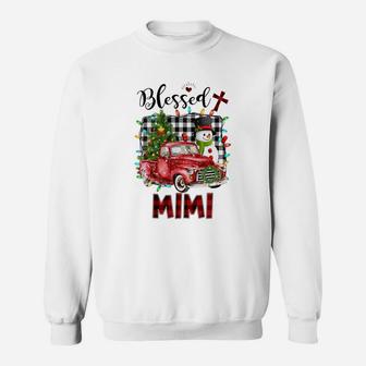 Blessed Mimi Christmas Snowman - Grandma Gift Sweatshirt Sweatshirt | Crazezy CA