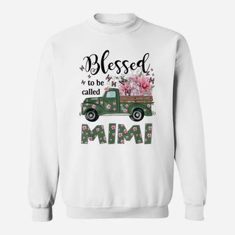 Blessed Mimi Truck Flower Mother's Day Sweatshirt | Crazezy