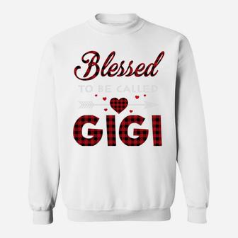 Blessed To Be Called Gigi-Buffalo Plaid Grandma Christmas Sweatshirt | Crazezy