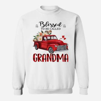 Blessed To Be Called Grandma Truck Flower Mother Day Sweatshirt | Crazezy