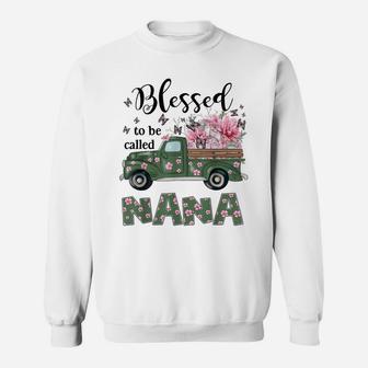 Blessed To Be Called Nana Butterfly And Flower Sweatshirt | Crazezy DE