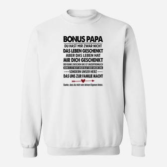 Bonus Papa Liebe & Dankbarkeit Sweatshirt, Herren Geschenk - Seseable